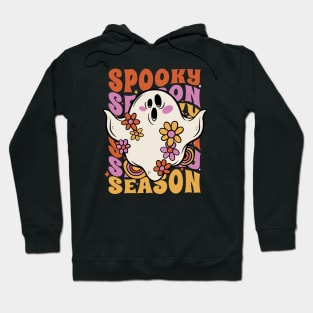 Retro Spooky Season Halloween Ghost // Groovy Halloween Spooky Cute Hoodie